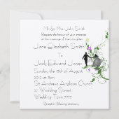 Garden Wedding Bride en Groom Custom Invitations Kaart (Voorkant)