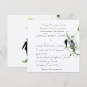 Garden Wedding Bride en Groom Custom Invitations Kaart (Voorkant / Achterkant)