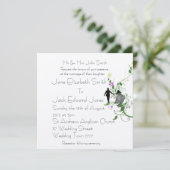 Garden Wedding Bride en Groom Custom Invitations Kaart (Staand voorkant)