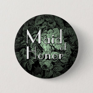 Garden Wedding Buton: Maid of Honor Ronde Button 5,7 Cm