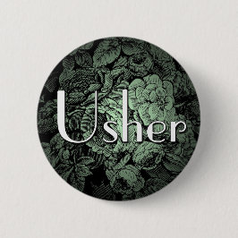 Garden Wedding Button: Usher Ronde Button 5,7 Cm