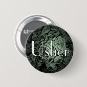Garden Wedding Button: Usher Ronde Button 5,7 Cm (Voorkant /achterkant)