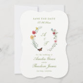 Garden Wedding Die Cut Save the Date Card Kaart (Voorkant)