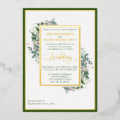Garden Wedding Elegant Folie Uitnodiging (Voorkant)