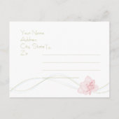 Garden Wedding Pink Lelies Bewaar de datum Aankondigingskaart (Achterkant)