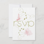 Garden Wedding Pink Lelies RSVP (Voorkant)