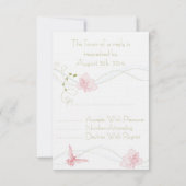 Garden Wedding Pink Lelies RSVP (Achterkant)