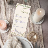 Garden Wedding Reception Menu