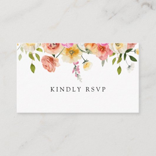 Garden Wedding RSVP QR Code Response Card Informatiekaartje (Voorkant)