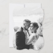 Garden Wedding Save the Date Die-Cut Green Kaart (Achterkant)