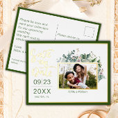 Garden Wedding Save the Date Folie Post Kaart