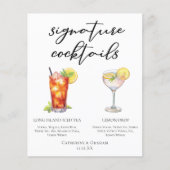Garden Wedding Signature Cocktails Menu (Voorkant)