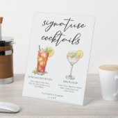 Garden Wedding Signature Cocktails Menu Reclamebord Met Voetstuk (Insitu)