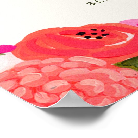 Garden Wedding WelkomstPoster Poster (Hoek)