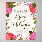 Garden Wedding WelkomstPoster Poster (Voorkant)