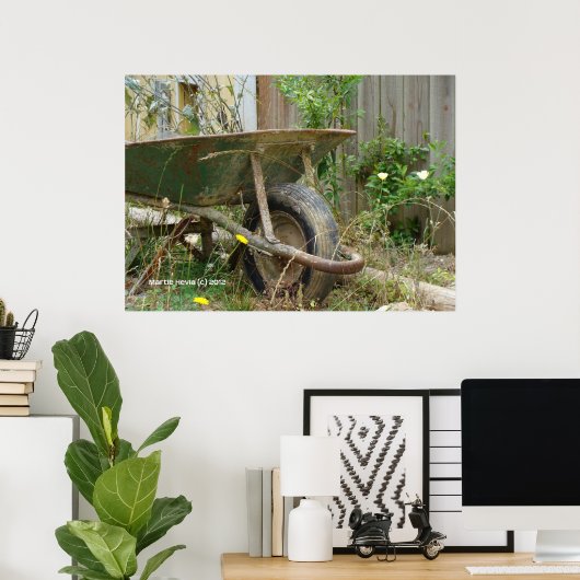 Garden Wheelbarrow Poster (Thuiskantoor)