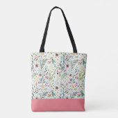 Garden Whimsy Floral Monogram Tote Bag (Achterkant)