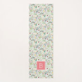 Garden Whimsy Floral Monogram Yogamat (Voorkant)