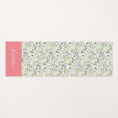 Garden Whimsy Floral Monogram Yogamat (Voorkant (horizontaal))