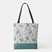 Garden Whimsy Greenery Monogram Tote Bag (Achterkant)