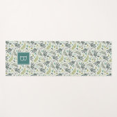 Garden Whimsy Greenery Monogram Yogamat (Voorkant (horizontaal))