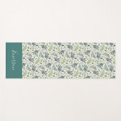 Garden Whimsy Greenery Monogram Yogamat (Voorkant (horizontaal))