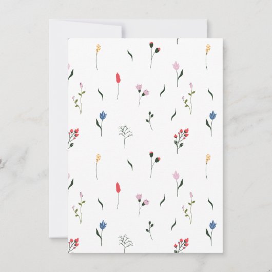 Garden Wildflower 30e verjaardag uitnodigingen (Achterkant)