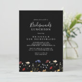Garden Wildflower Bridesmaids Luncheon Shower Kaart (Staand voorkant)