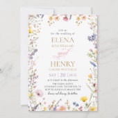 Garden Wildflower bruiloft uitnodiging (Voorkant)