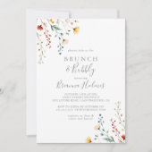 Garden Wildflower Brunch and Bubbly Bridal Shower Kaart (Voorkant)