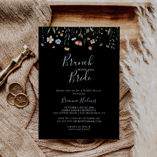 Garden Wildflower Brunch with the Bride Shower Kaart