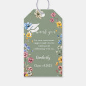 Garden Wildflower dank u Afstudeerfeest Gift Cadeaulabel (Voorkant)
