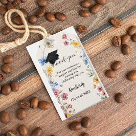 Garden Wildflower dank u Afstudeerfeest Gift Cadeaulabel