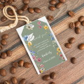 Garden Wildflower dank u Afstudeerfeest Gift Cadeaulabel