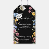 Garden Wildflower dank u Afstudeerfeest Gift Cadeaulabel (Voorkant)