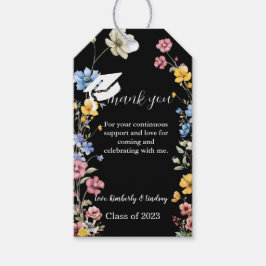Garden Wildflower dank u Afstudeerfeest Gift Cadeaulabel