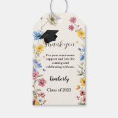 Garden Wildflower dank u Afstudeerfeest Gift Cadeaulabel (Voorkant)