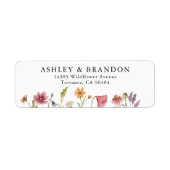 Garden Wildflower Wedding Return Address Labels (Voorkant)