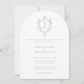 Garden Wildflowers Crest Spring Summer Wedding Kaart (Voorkant)