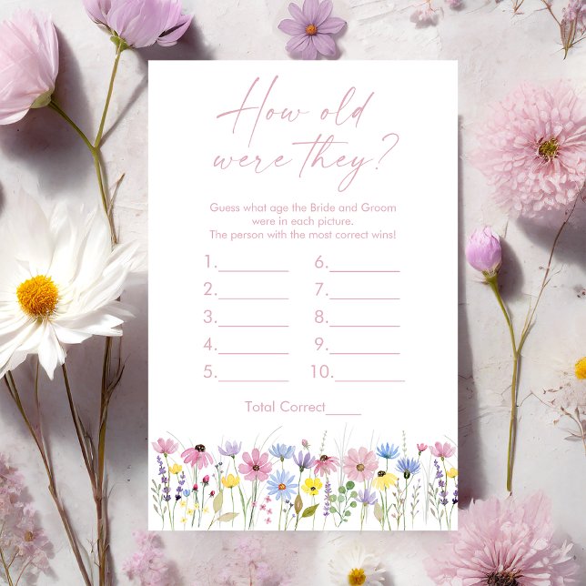 Garden Wildflowers How Old Were They Bridal Game (Creator heeft geüpload)