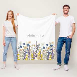 Garden Wildflowers Summer Garden Wedding Fleece Deken