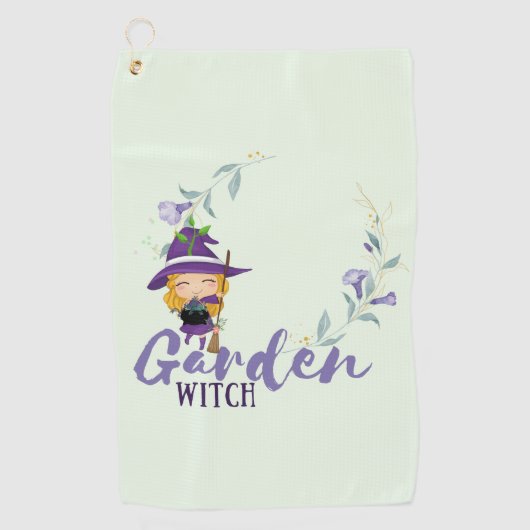 GARDEN WITCH - Personalize with text, spell, sigl Golfhanddoek (Voorkant)