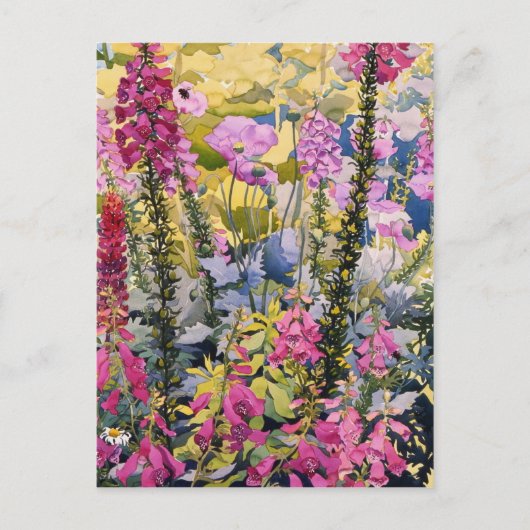 Garden with Foxgloves Briefkaart (Voorkant)