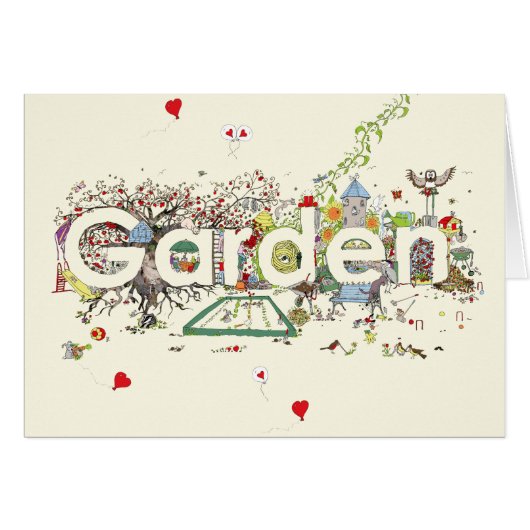 Garden Word Art Cute Funny Gardening Typografie (Voorkant Horizontaal)