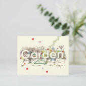 Garden Word Art Cute Funny Gardening Typografie Briefkaart (Staand voorkant)