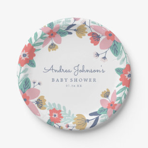 Garden Wreath Baby shower Papieren Bordje