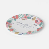 Garden Wreath Baby shower Papieren Bordje (Gekanteld)