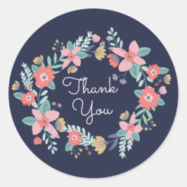 Garden Wreath Baby shower Ronde Sticker