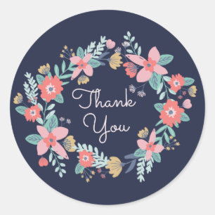 Garden Wreath Baby shower Ronde Sticker