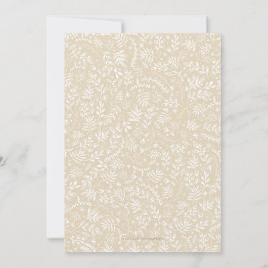 Garden Wreath Summer Solstice Invite Kaart (Achterkant)